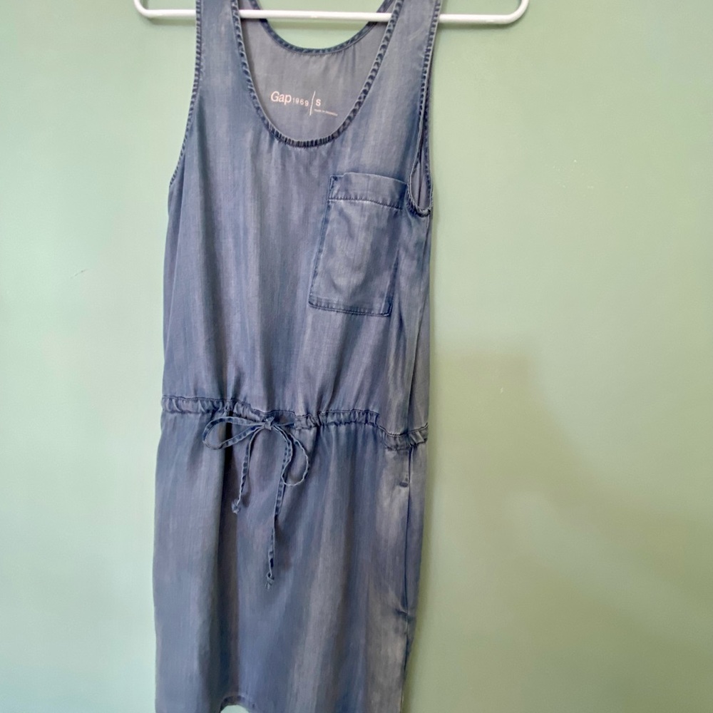 Gapβ Summer Dress Chambray Type Material S